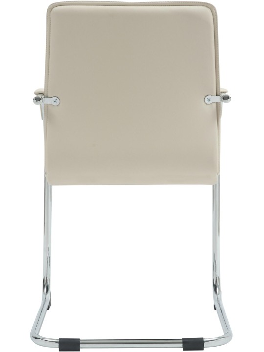 Scaun vizitator Tira piele artificiala, crem