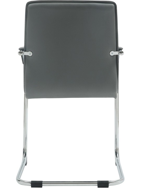 Scaun vizitator Tira piele artificiala, gri