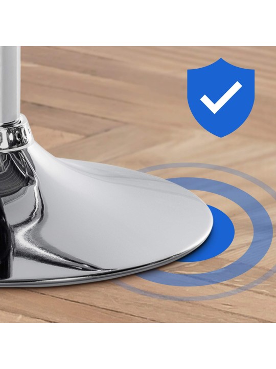 Set 2 scaune de bar Braga catifea crom, albastru