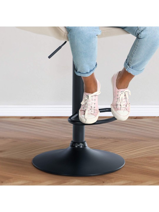 Set 2 scaune de bar Braga catifea, crem Set 2 scaune de bar Braga catifea, crem