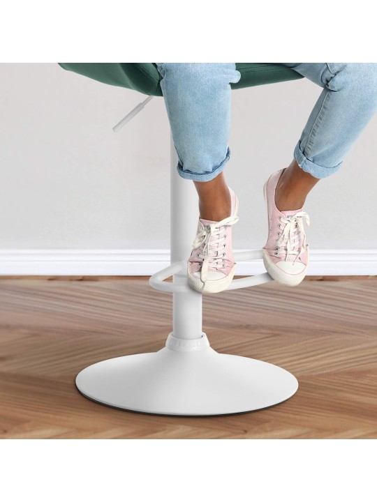 Set 2 scaune de bar Braga catifea, verde închis Set 2 scaune de bar Braga catifea, verde închis