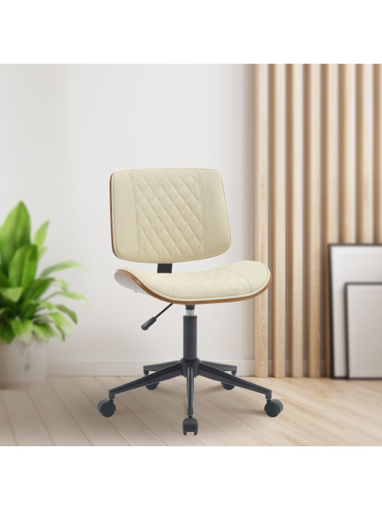 Scaun de birou Plover imitatie piele, nuc/crem Scaun de birou Plover imitatie piele, nuc/crem