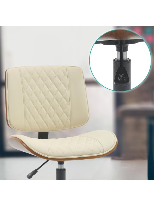 Scaun de birou Plover imitatie piele, nuc/crem Scaun de birou Plover imitatie piele, nuc/crem