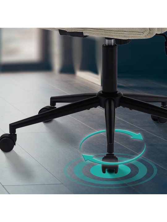 Scaun de birou tesatura Kingman, crem