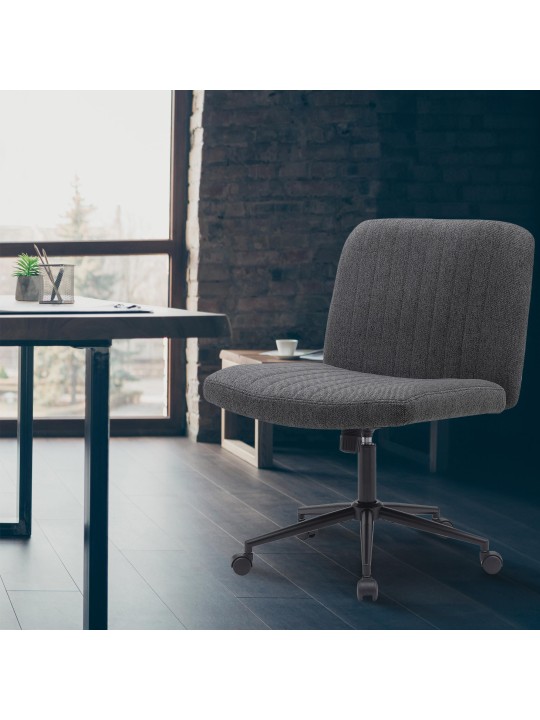 Scaun de birou tesatura Kingman, gri închis