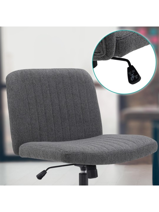 Scaun de birou tesatura Kingman, gri închis