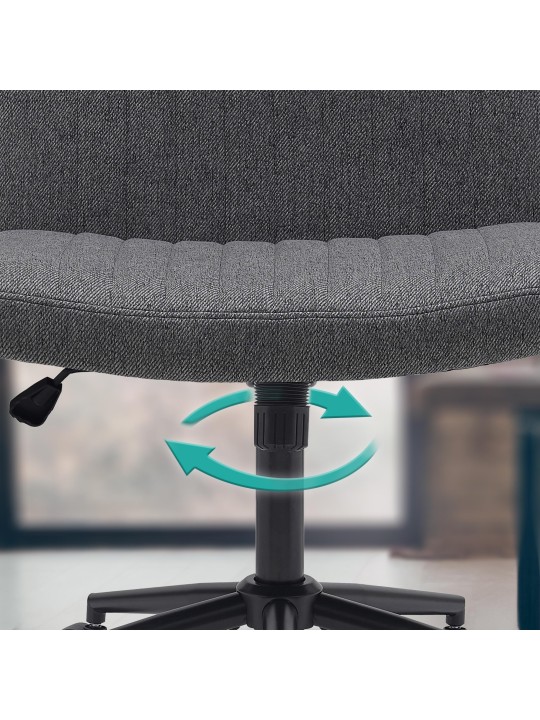 Scaun de birou tesatura Kingman, gri închis