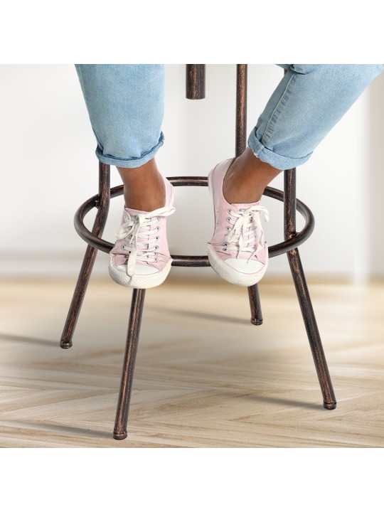 Set 2 scaune de bar Pino, lemn, bronz Set 2 scaune de bar Pino, lemn, bronz