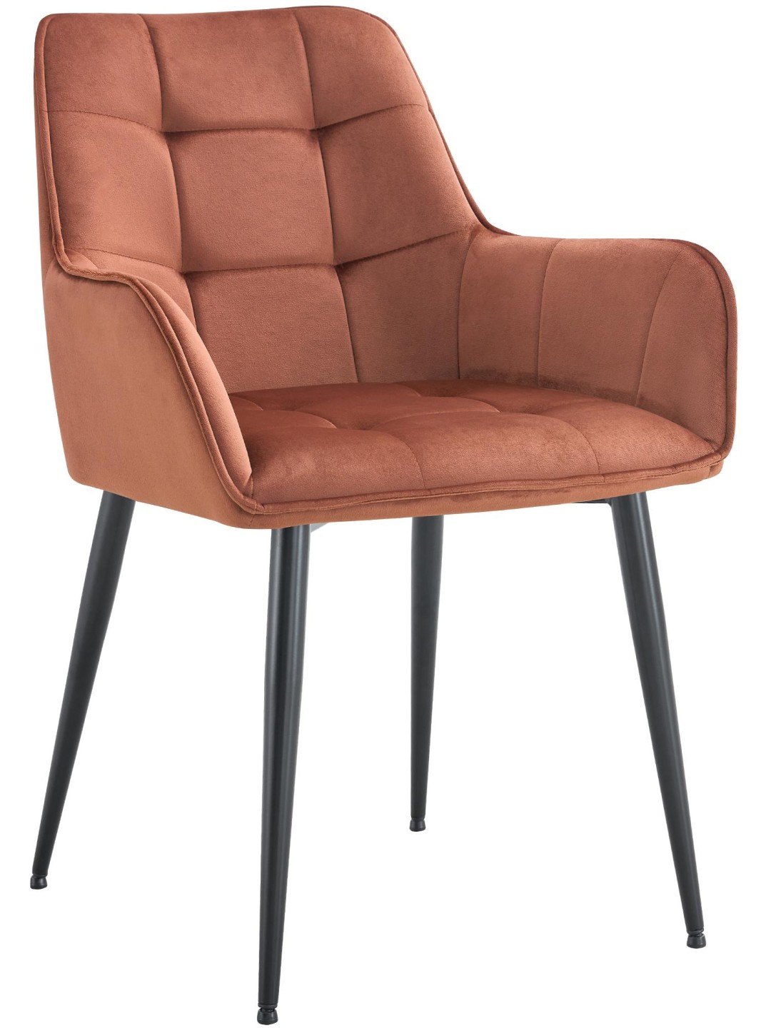 Scaun de sufragerie din catifea Ferndale, maro