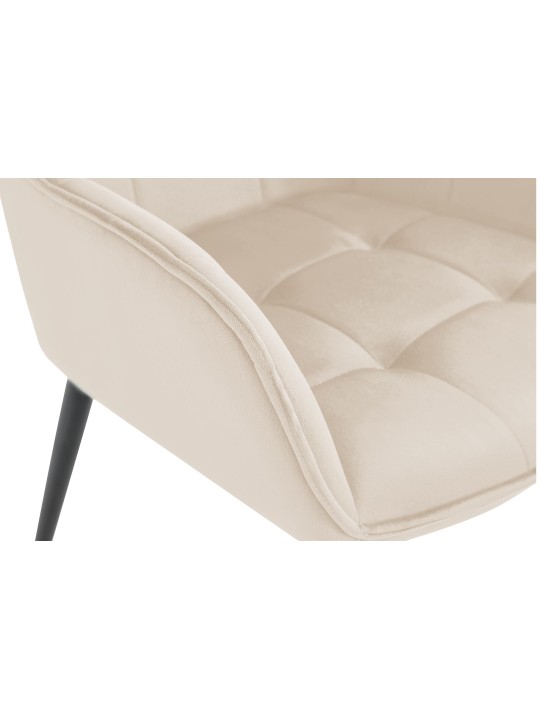 Scaun de sufragerie din catifea Ferndale, crem