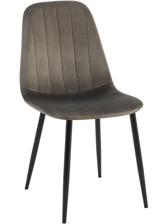 Scaun de sufragerie Baxter din catifea, antracit