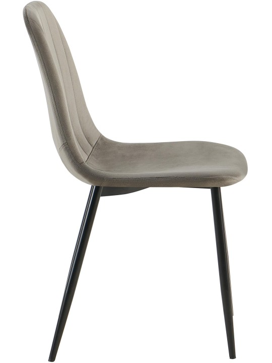 Set 4 scaune de sufragerie Baxter catifea, antracit