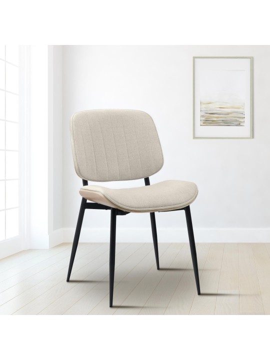 Scaun vizitator țesătură Tiffin, natural/crem