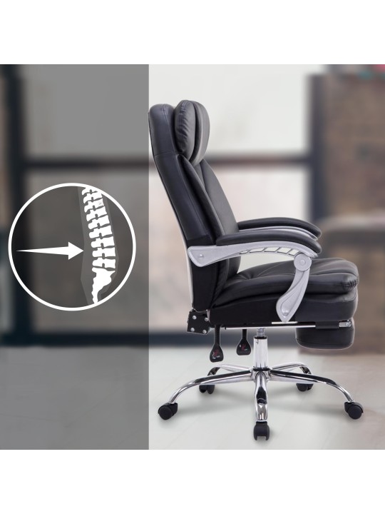 Scaun de birou XL Troy, negru