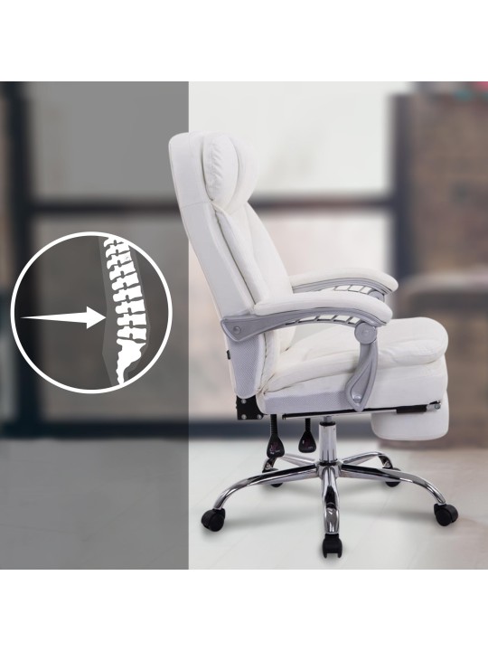 Scaun de birou XL Troy, alb