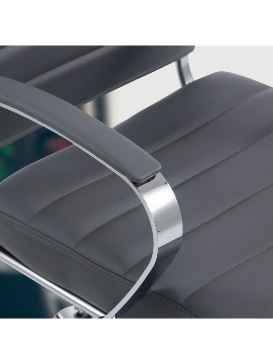 Scaun de birou Oakland imitatie piele, gri