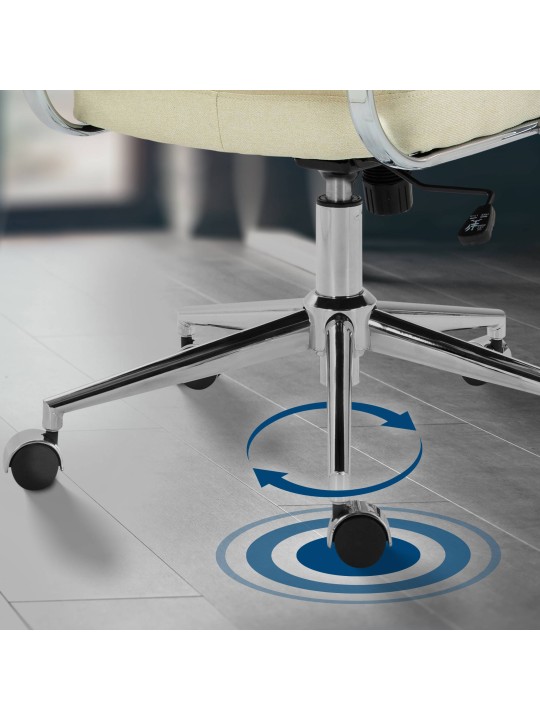 Scaun de birou tesatura Oakland, crem