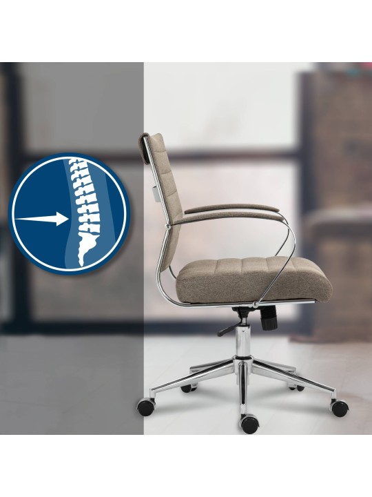 Scaun de birou tesatura Oakland, taupe