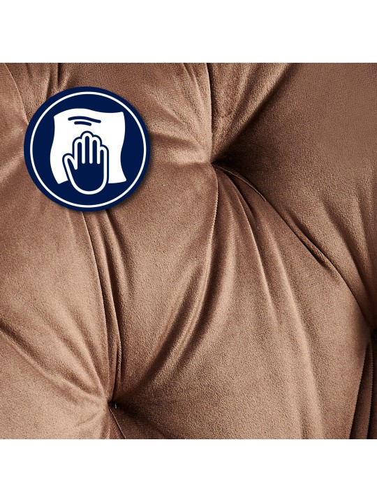 Scaun vizitator Cassis catifea, maro