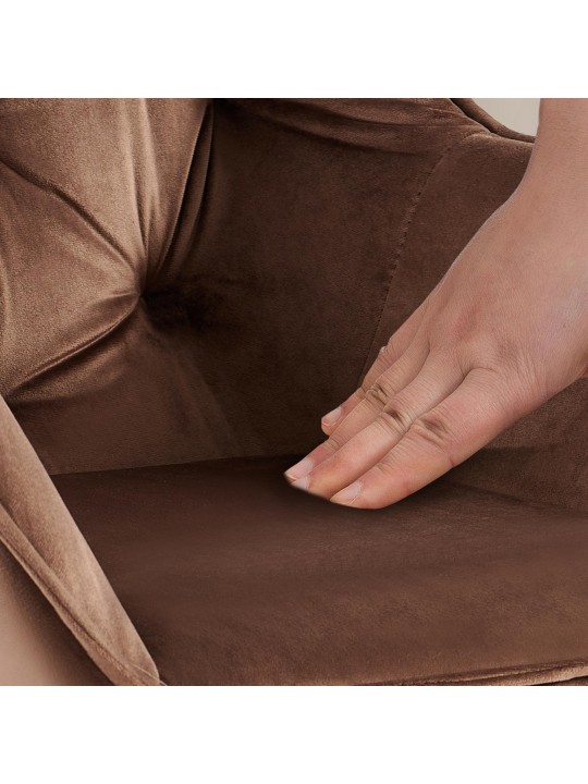 Scaun vizitator Cassis catifea, maro