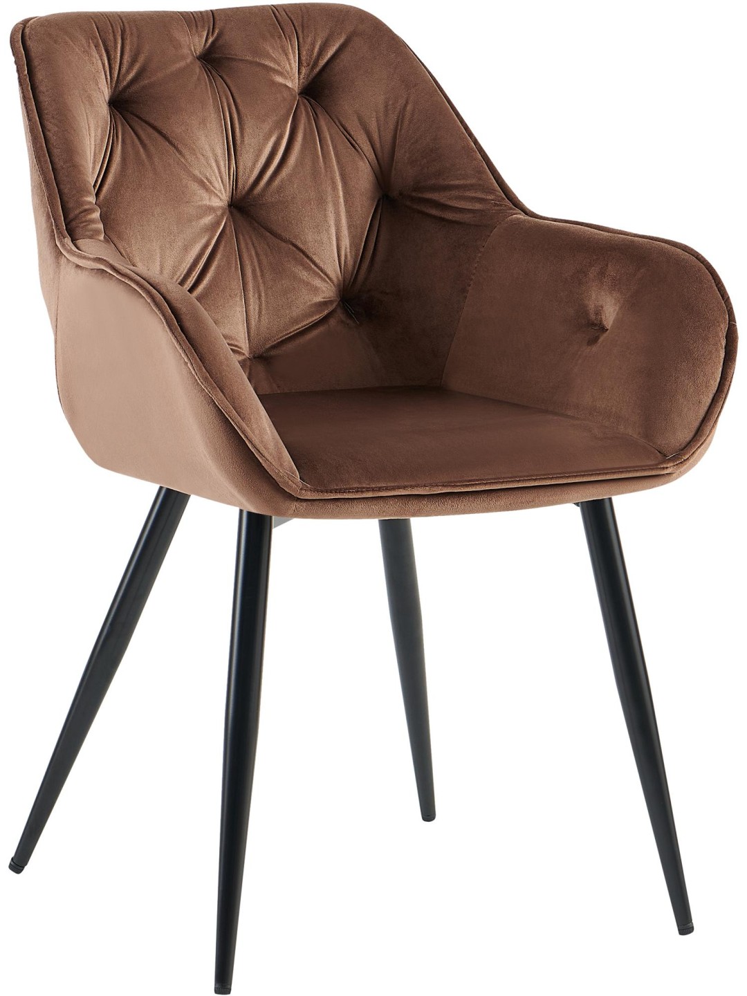 Scaun vizitator Cassis catifea, maro