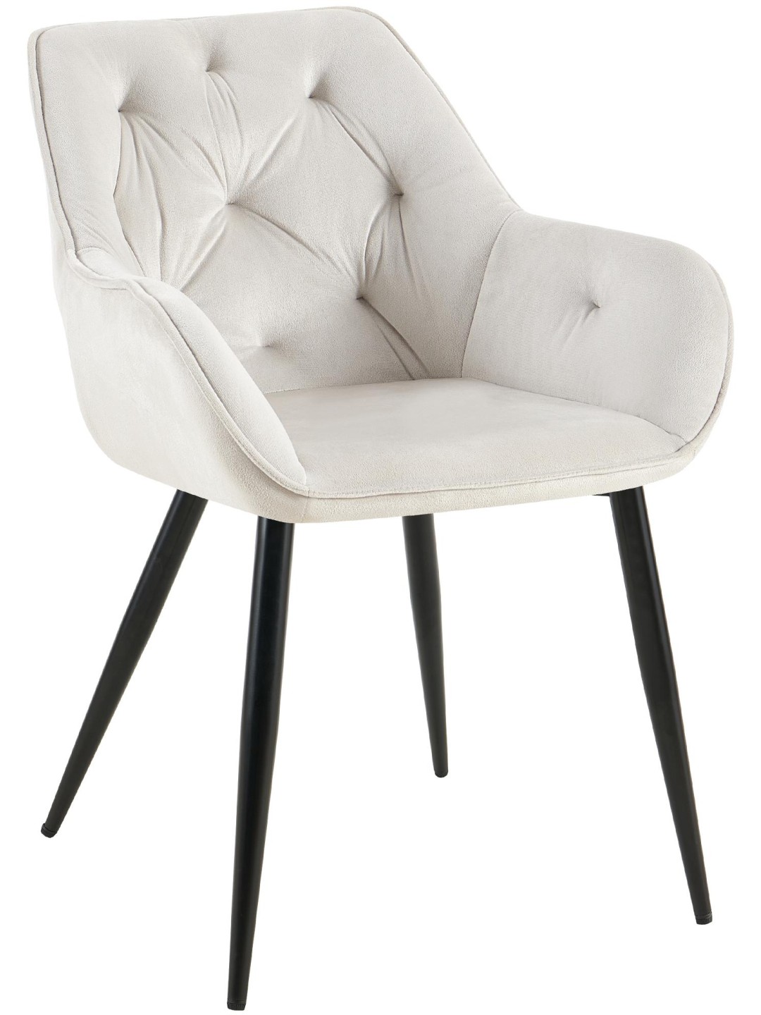 Scaun vizitator Cassis catifea, gri deschis