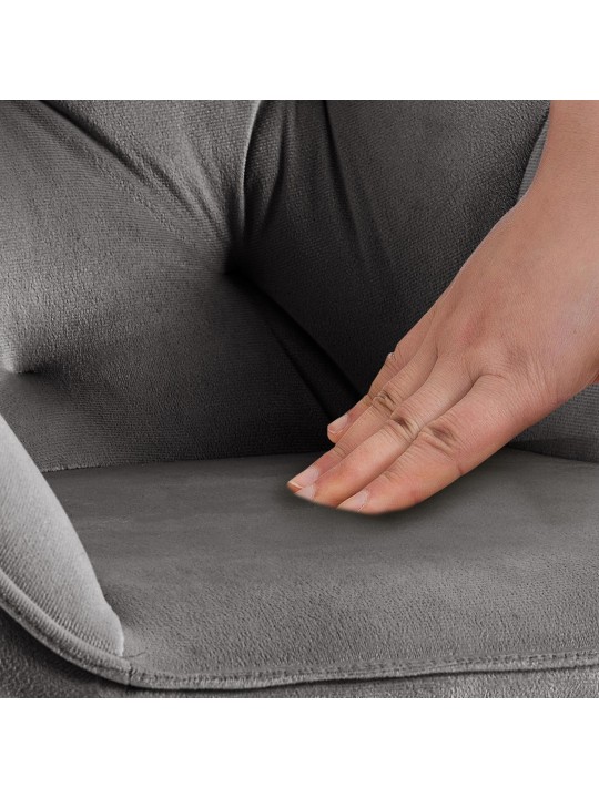 Scaun vizitator Cassis catifea, gri închis Scaun vizitator Cassis catifea, gri închis