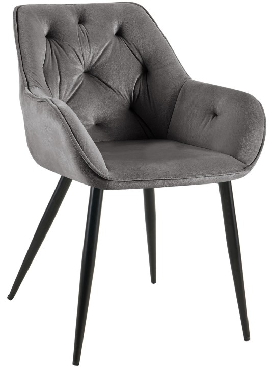 Scaun vizitator Cassis catifea, gri închis Scaun vizitator Cassis catifea, gri închis