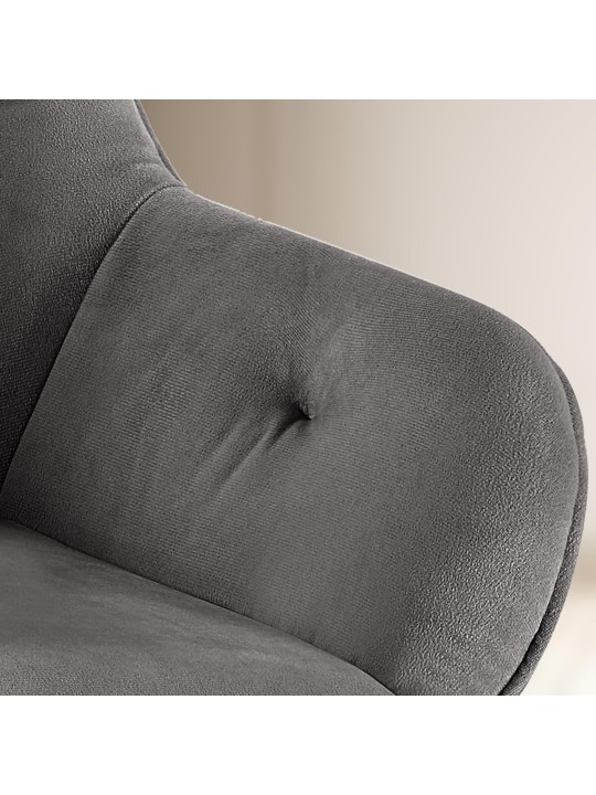 Scaun vizitator Cassis catifea, gri închis Scaun vizitator Cassis catifea, gri închis