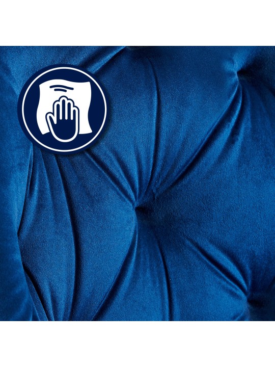 Scaun vizitator Cassis catifea, albastru