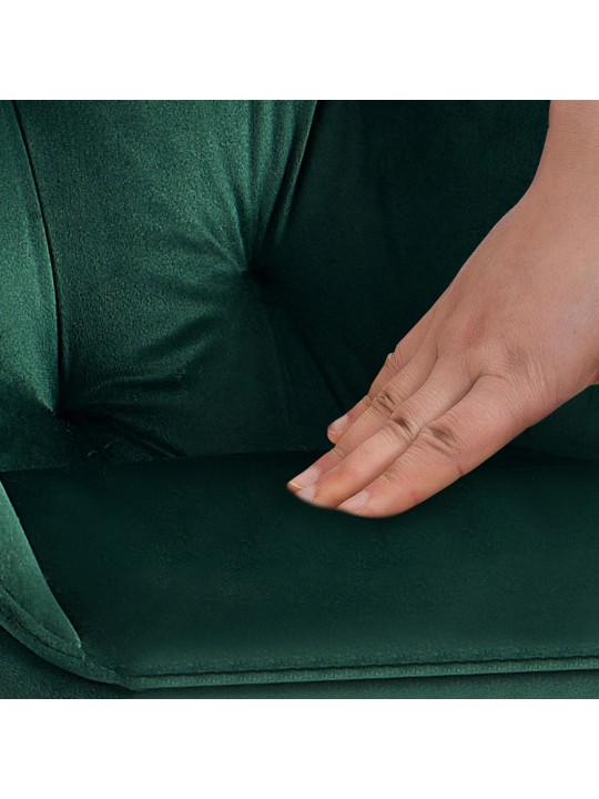 Scaun vizitator Cassis catifea, verde Scaun vizitator Cassis catifea, verde