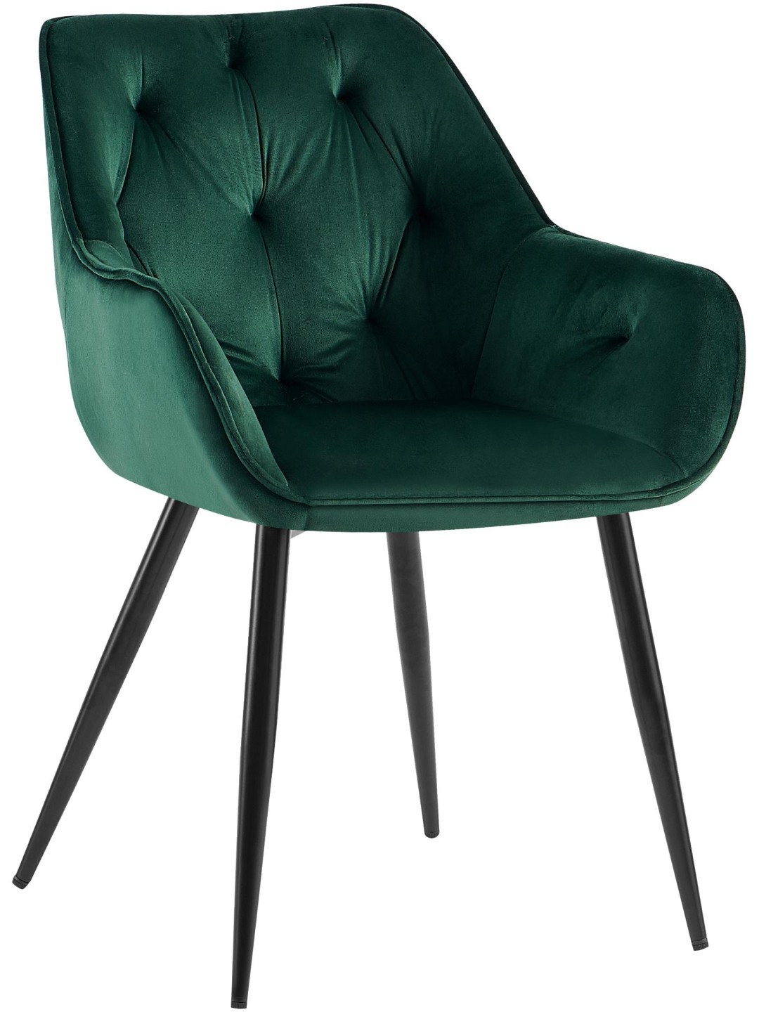 Scaun vizitator Cassis catifea, verde