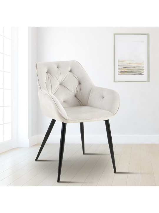 Set 2 scaune de sufragerie Cassis, gri deschis Set 2 scaune de sufragerie Cassis, gri deschis