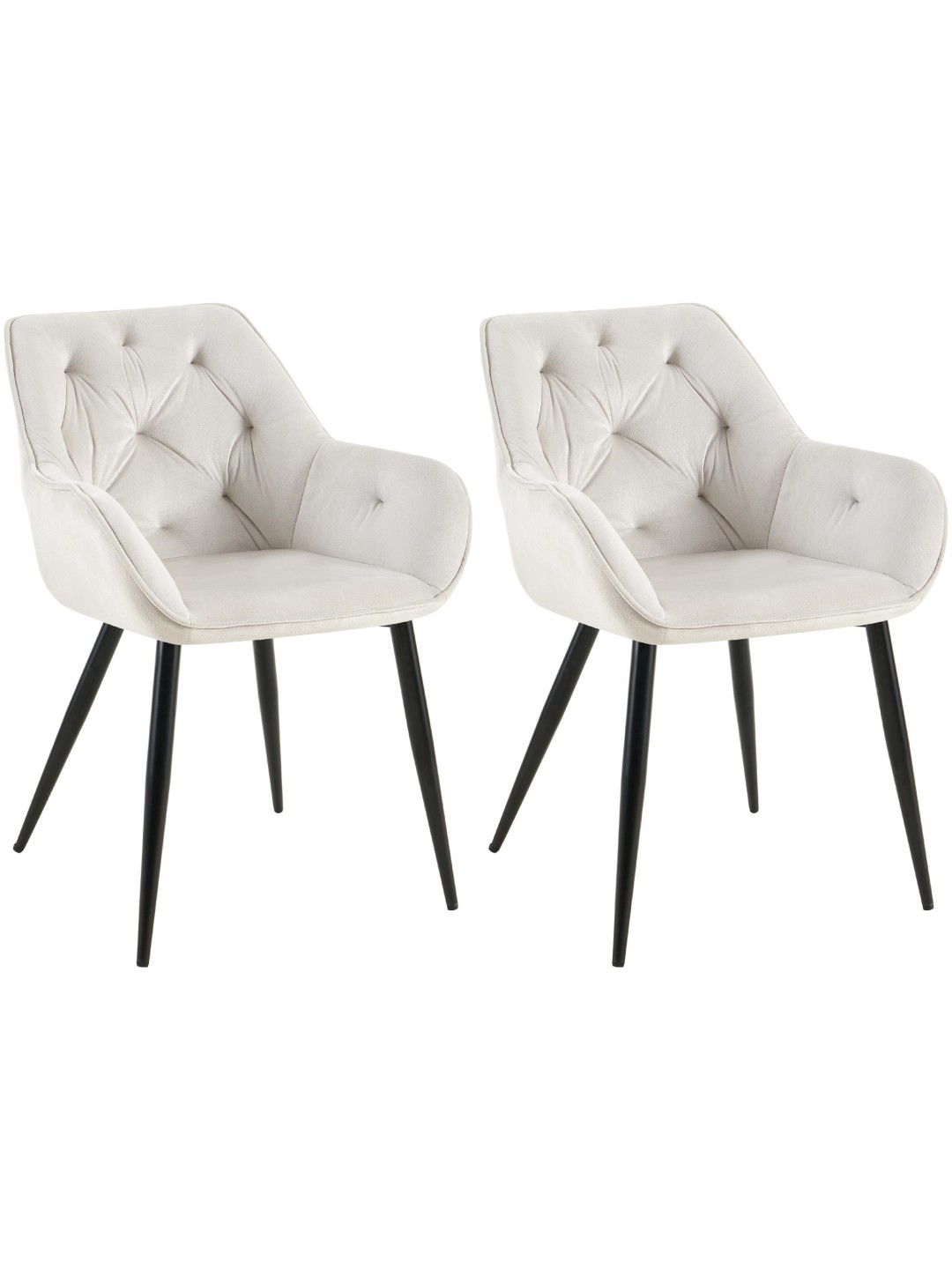 Set 2 scaune de sufragerie Cassis, gri deschis