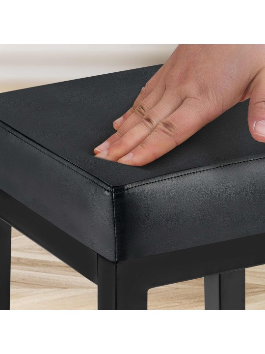 Scaun de bar Taylor B85 imitatie piele, negru