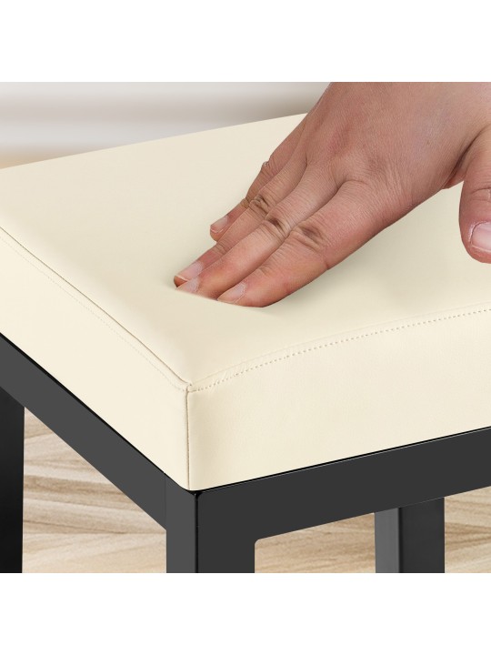 Scaun de bar Taylor B85 imitatie piele, crem