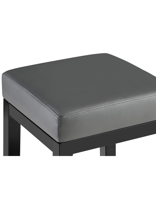 Scaun de bar Taylor B85 imitatie piele, gri