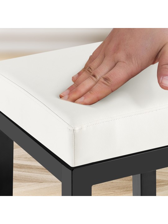 Scaun de bar Taylor B85 imitatie piele, alb