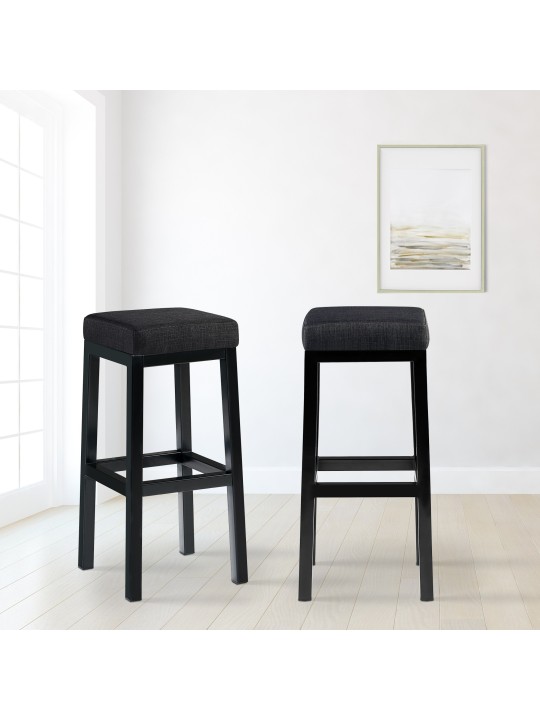 Scaun de bar Taylor B85 stofa, gri închis