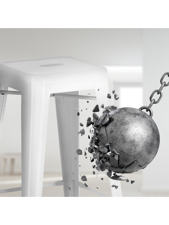 Scaun de bar Joshua, alb