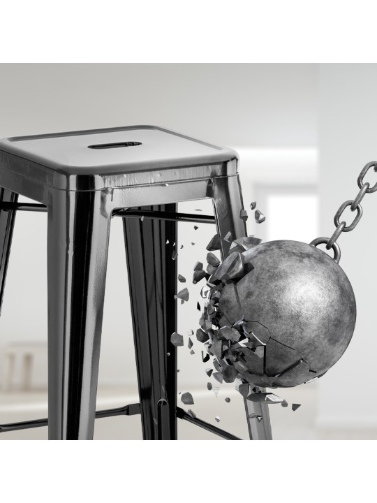 Scaun de bar Joshua, negru