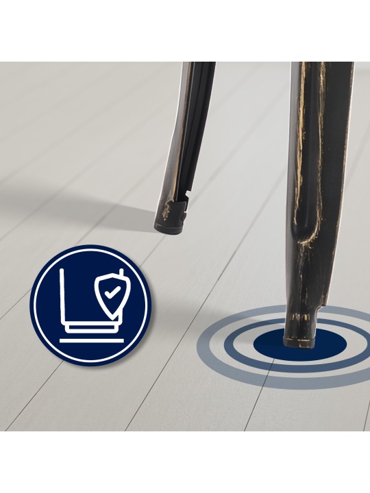 Set 2 scaune de bar Joshua, negru-auriu