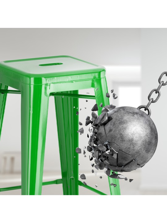 Set 2 scaune de bar Joshua, verde