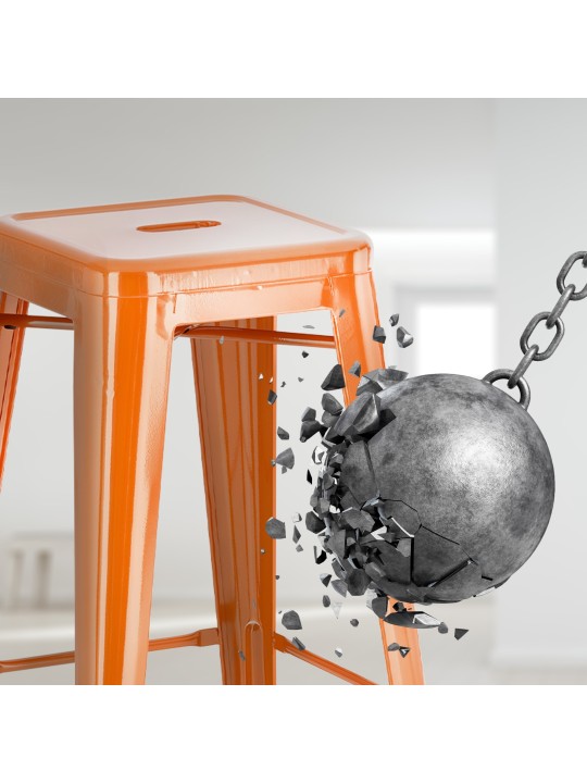 Set 4 scaune de bar Joshua, portocaliu