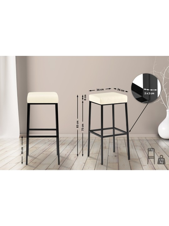 Scaun de bar Montreal B85, crem