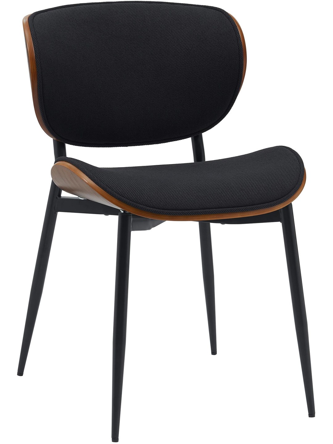 Scaun vizitator stofa Enid, nuc/negru