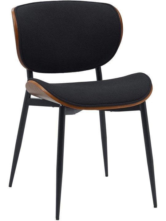 Scaun vizitator stofa Enid, nuc/negru