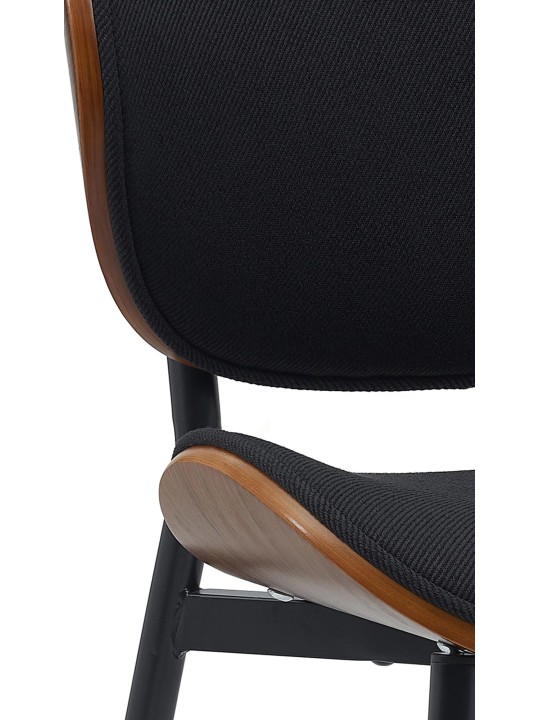 Scaun vizitator stofa Enid, nuc/negru