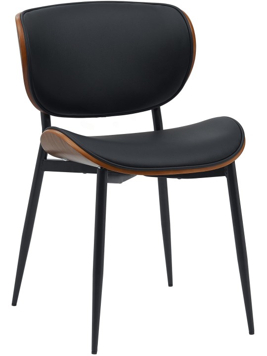 Scaun vizitator Enid imitatie de piele, nuc/negru Scaun vizitator Enid imitatie de piele, nuc/negru