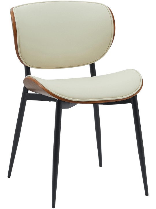 Scaun vizitator Enid imitatie de piele, nuc/crem Scaun vizitator Enid imitatie de piele, nuc/crem